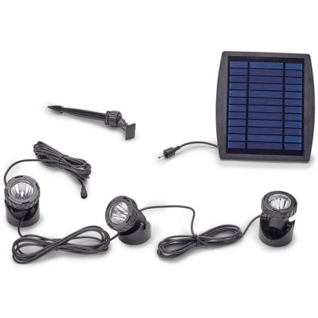 Pontec Solar LED 3 - päikeseenergial töötavate lampide komplekt