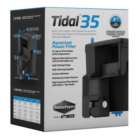 Seachem TIDAL 35 rippuv filter - 500 l/h