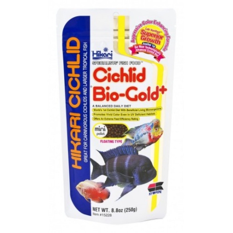 Hikari Cichlid Bio-Gold+ Mini 57g igapäevane toit röövellikele tsichlididele ja suurtele troopilistele kaladele