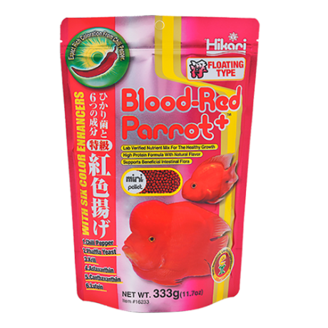 Hikari Blood Red Parrot+ Mini 333g ujuv toit punastele papagoidele
