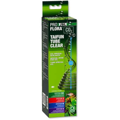 Spetsiaalne CO2 voolik JBL PROFLORA CO2 TAIFUN TUBE CLEAR (läbipaistev, 3 meetrit)