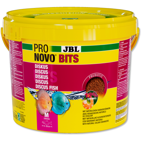 JBL Pronovo Bits Grano M 5,5 l / 2,64 kg Basic akvaariumi granuleeritud toit kettaheite jaoks