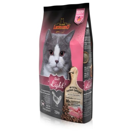 Leonardo Adult Light Rich & Poultry 7,5 kg täissööt ülekaalulistele kassidele