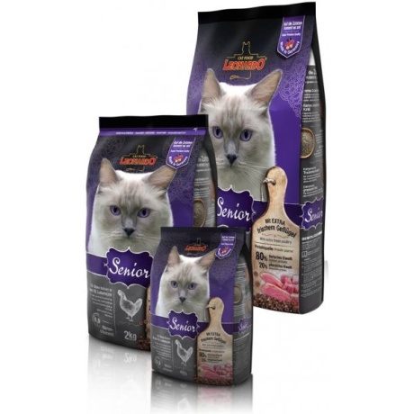 Leonardo Senior Rich in Poultry 7,5 kg полнорационный корм для стареющих кошек