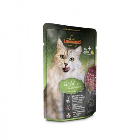 Leonardo Wild 85g konserv täiskasvanud kassidele uluki ja mustikatega