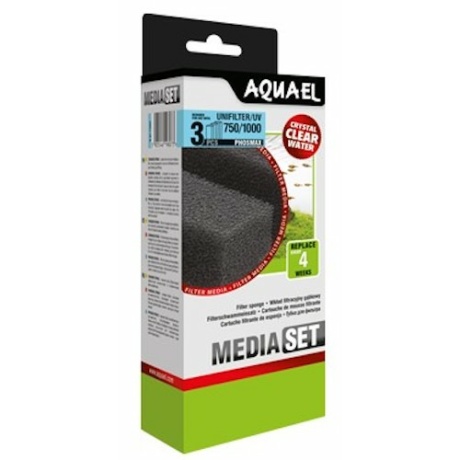Aquael Unifilter Sponge 750/1000 фильтрующая губка 3 шт