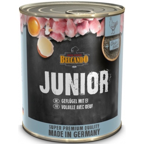 Belcando Junior Poultry&Egg konserv kutsikatele linnuliha ja munaga, 800g