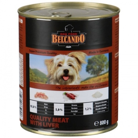 Belcando Quality Meat/Liver konserv liha ja maksaga täiskasvanud koertele, 400g