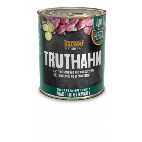 Belcando Türgi/riisi/sukkiinikonserv täiskasvanud koertele kalkuni, riisi ja suvikõrvitsaga, 800g