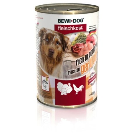 Bewi Dog Rich in Linnuliha konservid täiskasvanud koertele linnulihaga, 400g