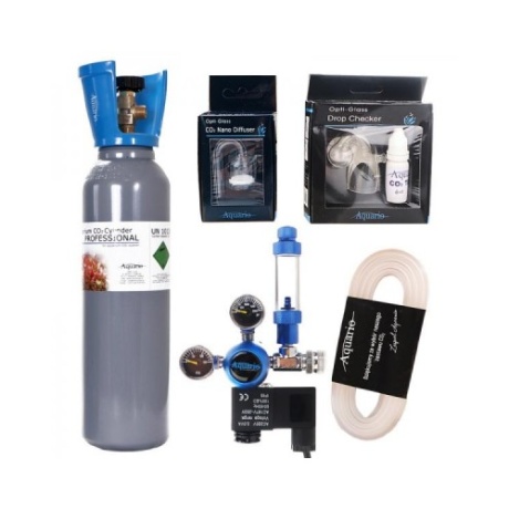 CO2 komplekt Aquario BLUE Professional 2L