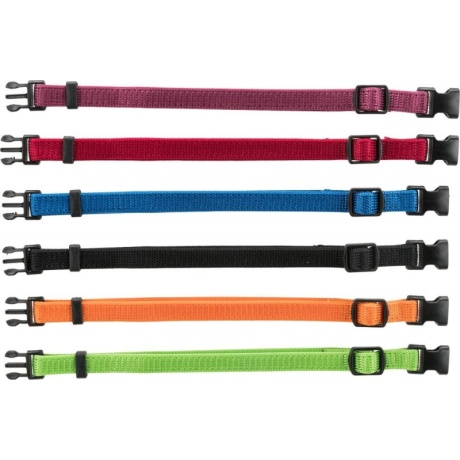 Juunioride kutsika kaelarihma komplekt, M-L: 22-35cm/10mm, must, punane, kuninglik sinine, õun, papaia, orhidee.