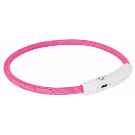 Vilkuv krae Välklambi rõngas USB L-XL 65cm/7mm roosa