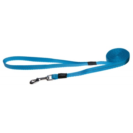 Rogz Utility väike 11 mm Nitelife jalutusrihm, türkiissinine helkur