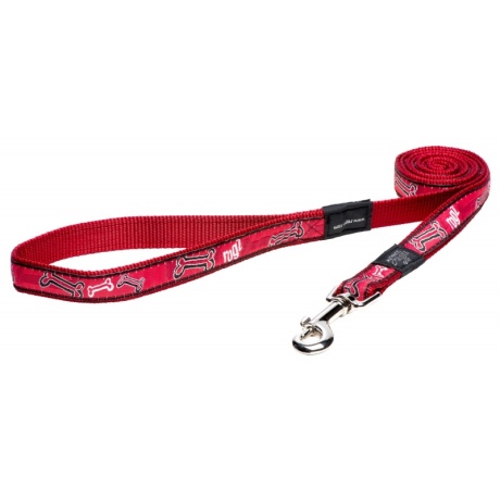 Поводок Rogz Fancy Dress L 20mm Beach Bum, узор Red Rogz Bone