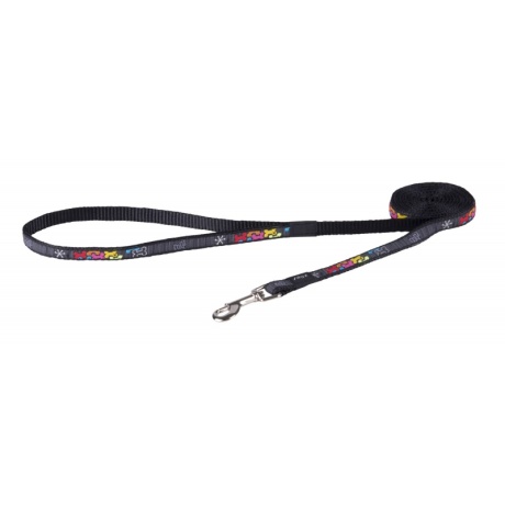 Поводок Rogz Fancy Dress Small 11mm Jellybean, узор Multi Bone