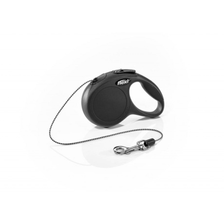 Поводок flexi New Classic Cat XS Шнур 3m чёрный