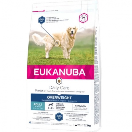 EUKANUBA Täiskasvanud kanaga ülekaalulistele koertele 2,3 kg
