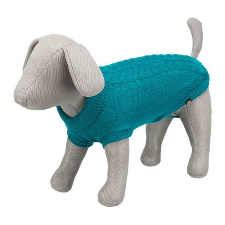 **Koiranvaatteiden neulepusero Kenton P/36cm, turkoosi