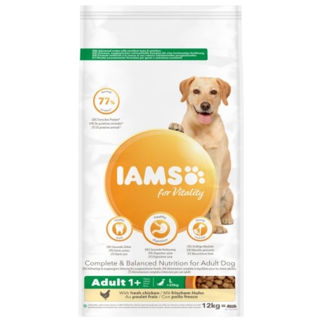 IAMS Корм для взрослых собак с курицей, крупным собакам 12 кг