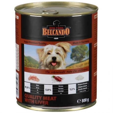 Belcando Quality Meat/Liver lihakonserv maksaga täiskasvanud koertele, 800g
